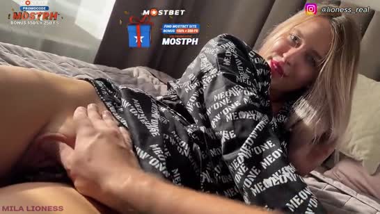 Разогрел белокурую жену и устроил с ней домашку #2